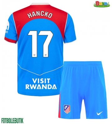 Atletico Madrid David Hancko #17 Tredjeställ Barn 2025-26 Kortärmad (+ Korta byxor)